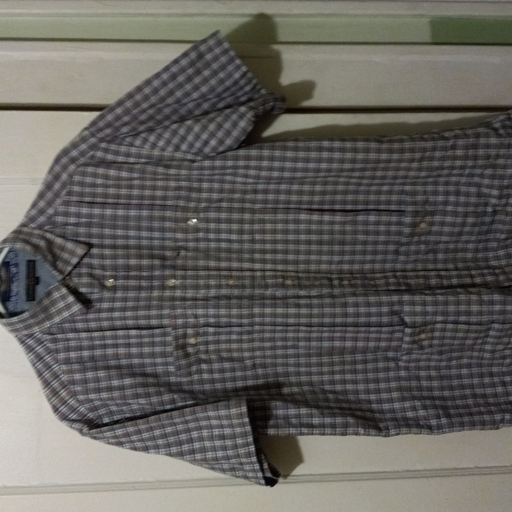 Tommy Hilfiger Casual Dress Shirt, Men's, M/L, Red White Blue